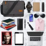 Estarer Messenger Bags for Men Women,13-14 Inch Laptop Water Resistant Shoulder Crossbody Bookbag Canvas Satchel - Image 2